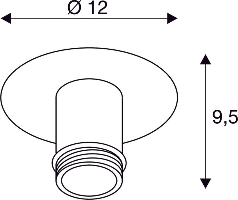 FENDA, ceiling light, ceiling plate, A60, black, without shade, max. 60W