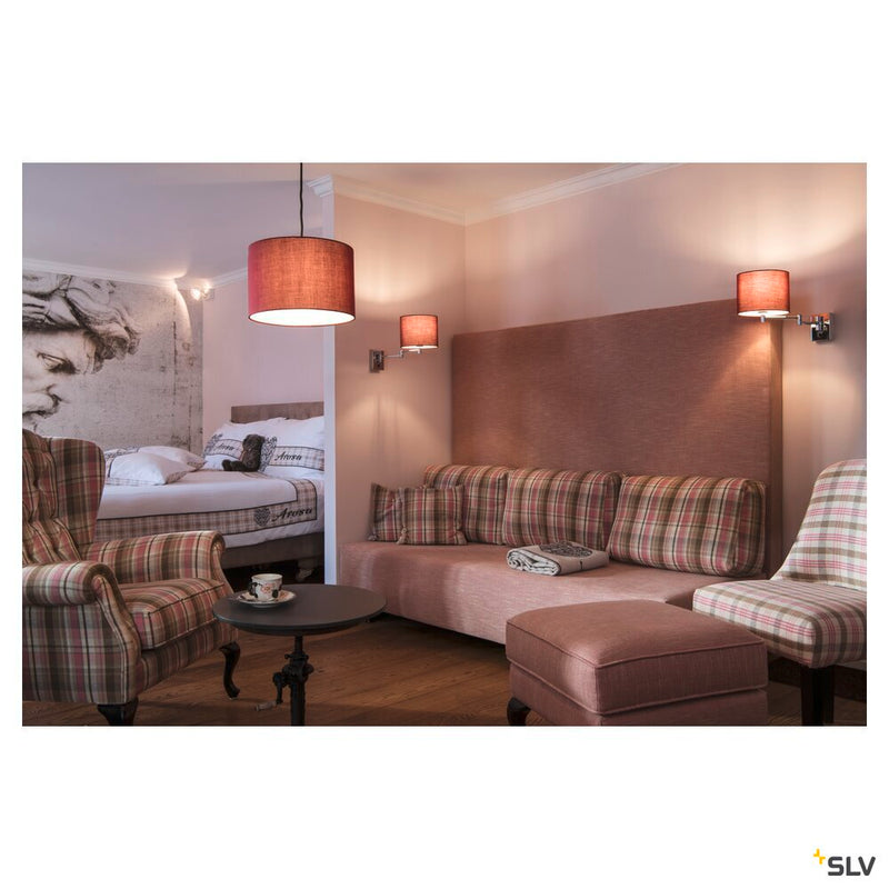 FENDA Base, WL, Indoor surface-mounted wall light, E27, max. 40W, chrome