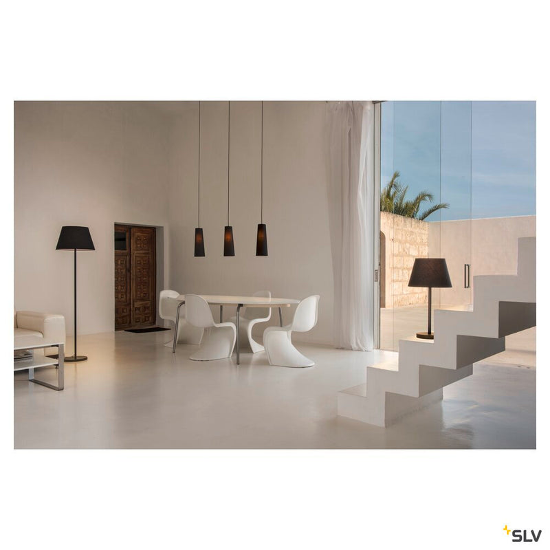 FENDA, table lamp, lamp base, A60, black, without shade, max. 60W