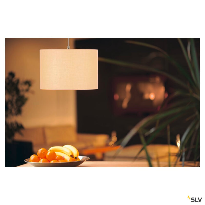 FENDA, lamp shade, round, beige, Ø/H 30/20 cm