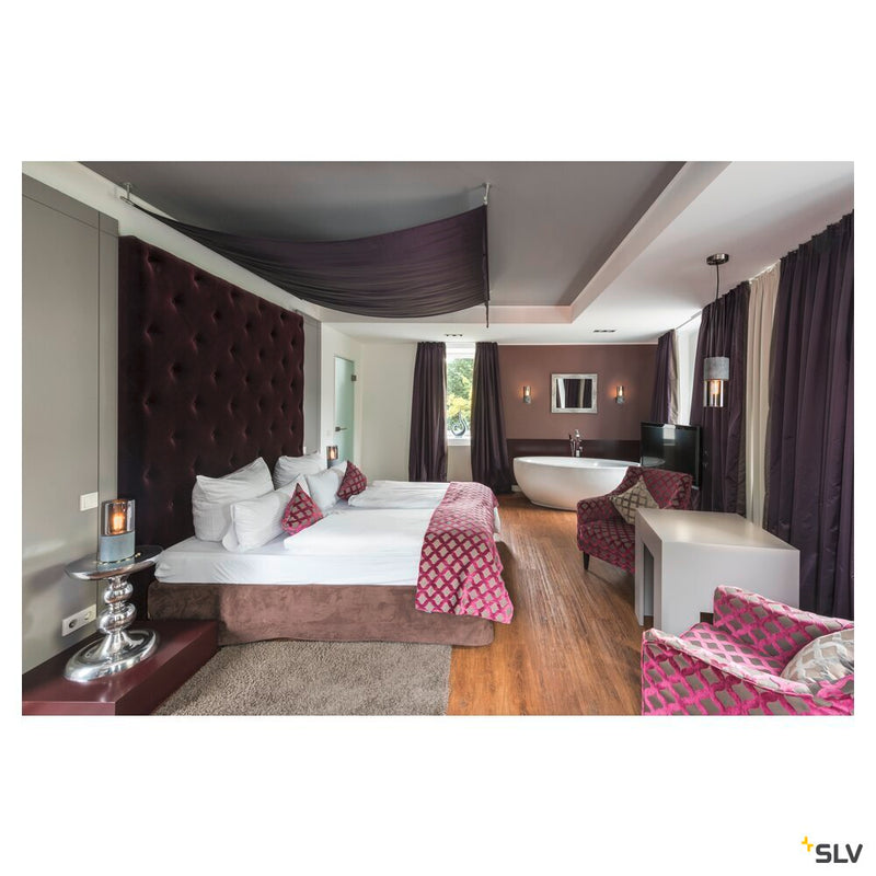 LISENNE, wall light, TC-(D,H,T,Q)SE, stone-grey, max. 23W