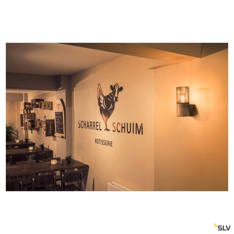 LISENNE, wall light, TC-(D,H,T,Q)SE, stone-grey, max. 23W