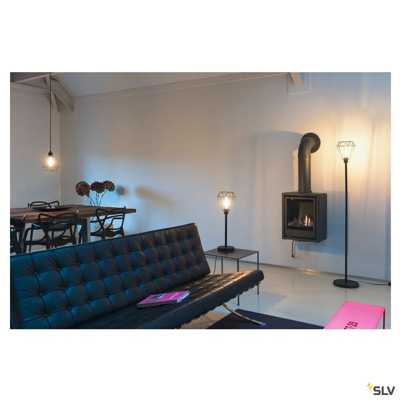 FENDA, table lamp, lamp base, A60, black, without shade, max. 60W