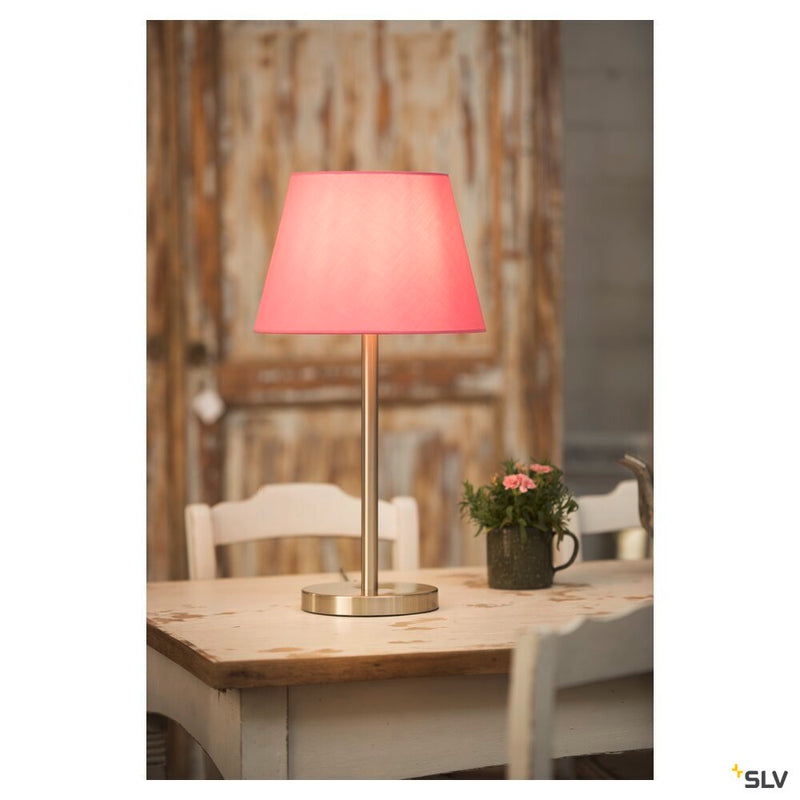 FENDA, table lamp, lamp base, A60, brushed metal, without shade, max. 60W
