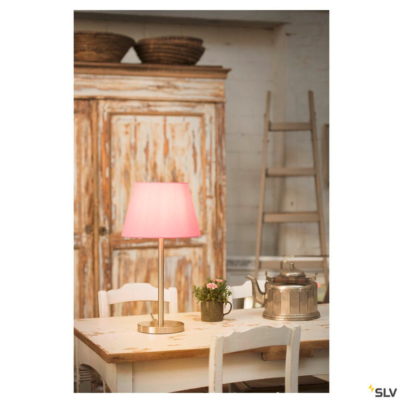 FENDA, table lamp, lamp base, A60, brushed metal, without shade, max. 60W