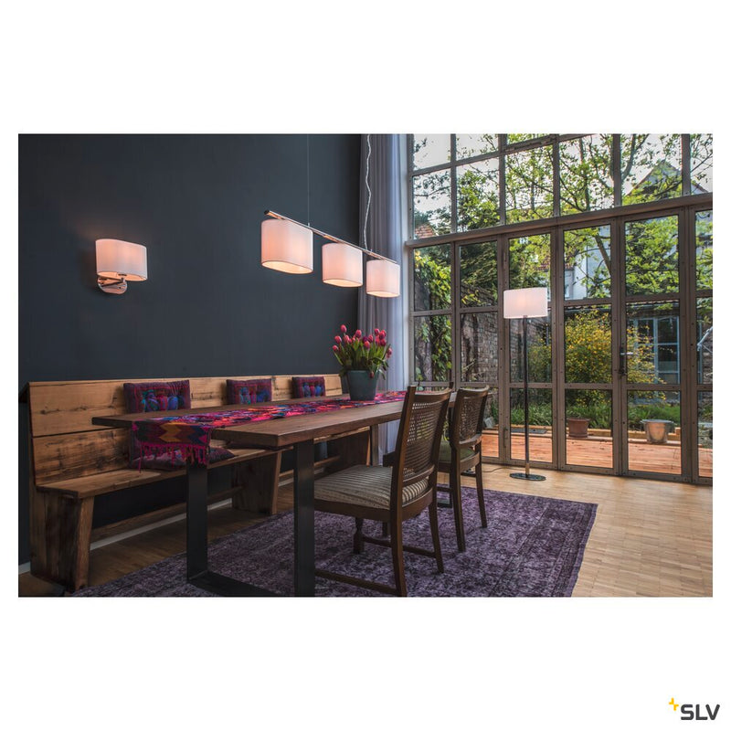 TRIADEM, pendant, triple-headed, A60, white shade, max. 180W