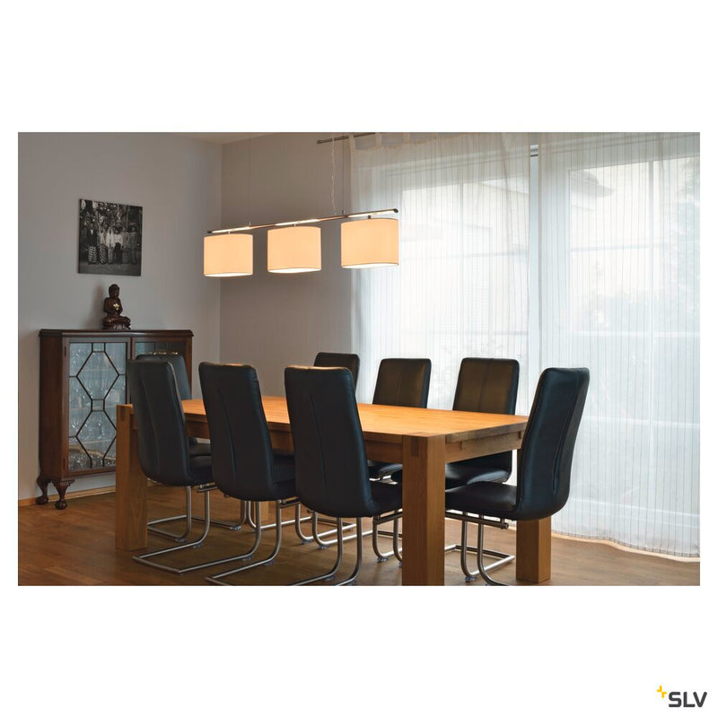 TRIADEM, pendant, triple-headed, A60, white shade, max. 180W