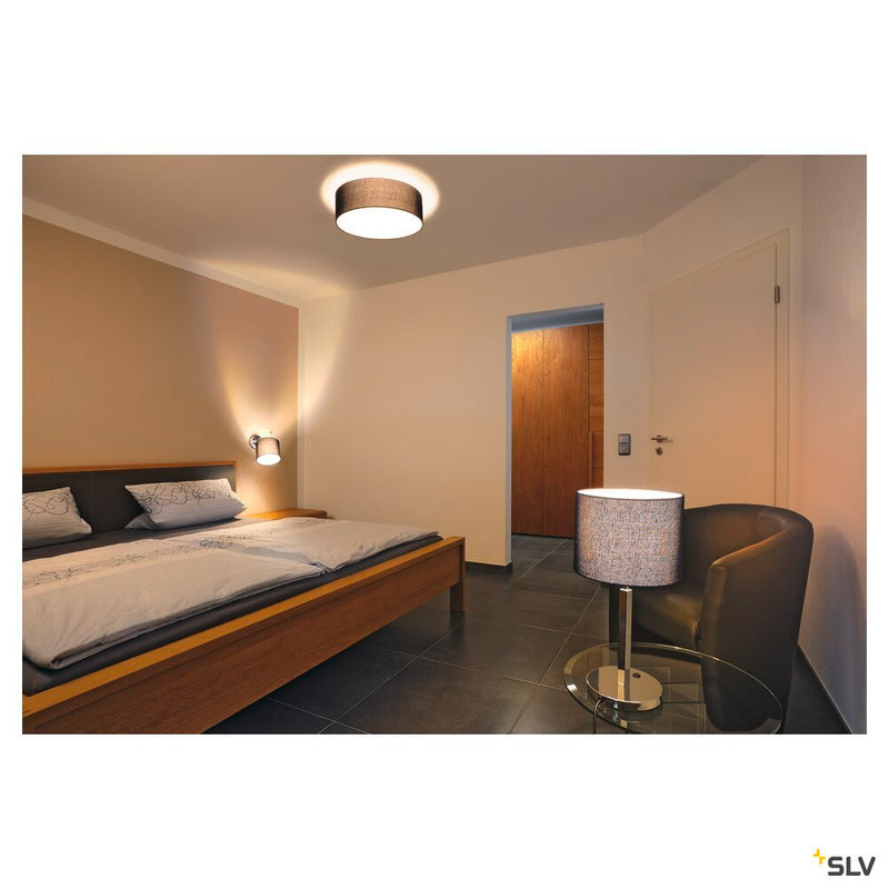 TENORA CL-1, ceiling light, TC-(D,H,T,Q)SE, round, black shade Ø/H 50/15 cm, max. 69W