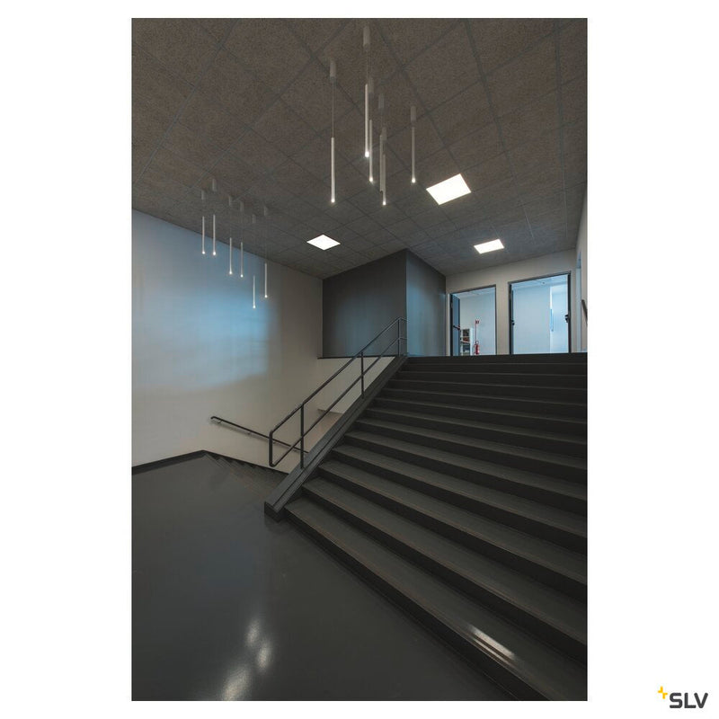 HELIA 60, pendant, LED, 3000K, round, white, flat canopy for recessed installation, 7.5W