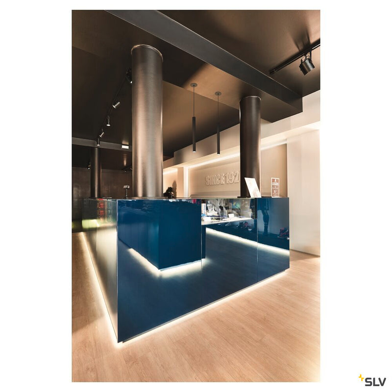 HELIA 40, pendant, LED, 3000K, round, black, flat canopy, 9W