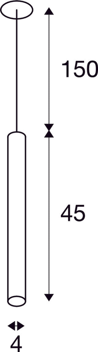 HELIA 40, pendant, LED, 3000K, round, black, flat canopy, 9W