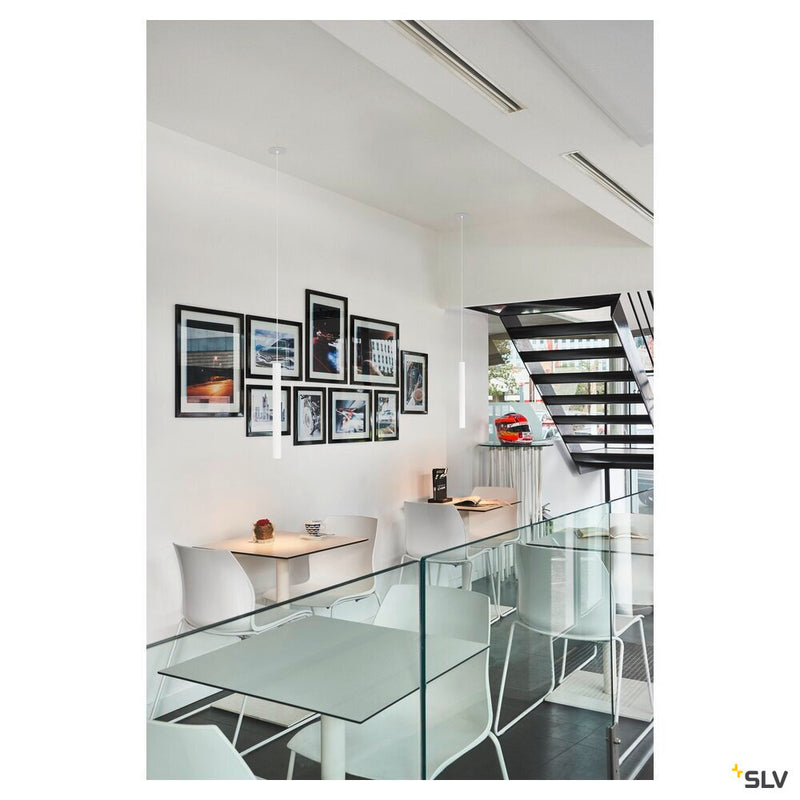 HELIA 45, pendant, LED, 3000K, round, white, flat canopy, 9W