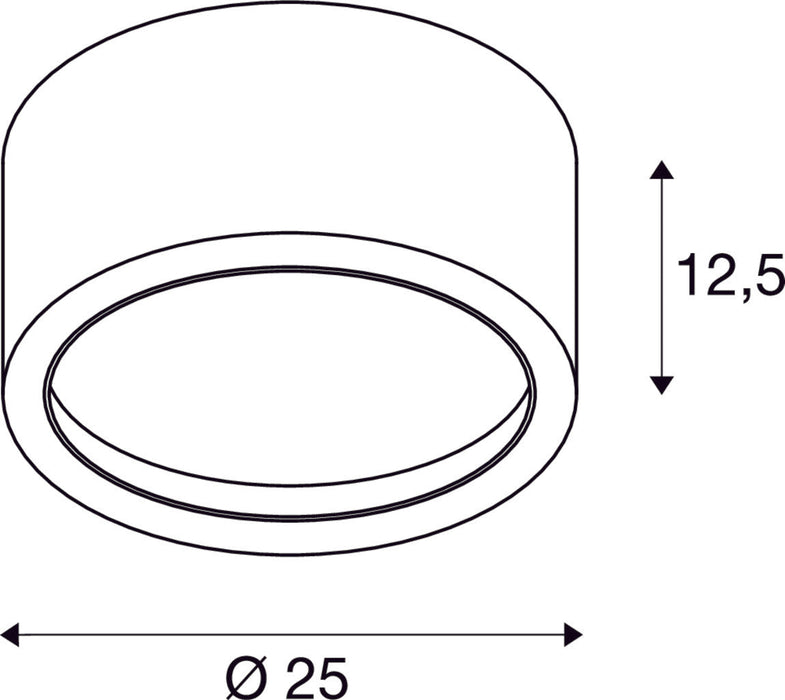 FERA 25, ceiling light, LED, 3000K, round, white, 1800 lm, max. 21W, including LED driver