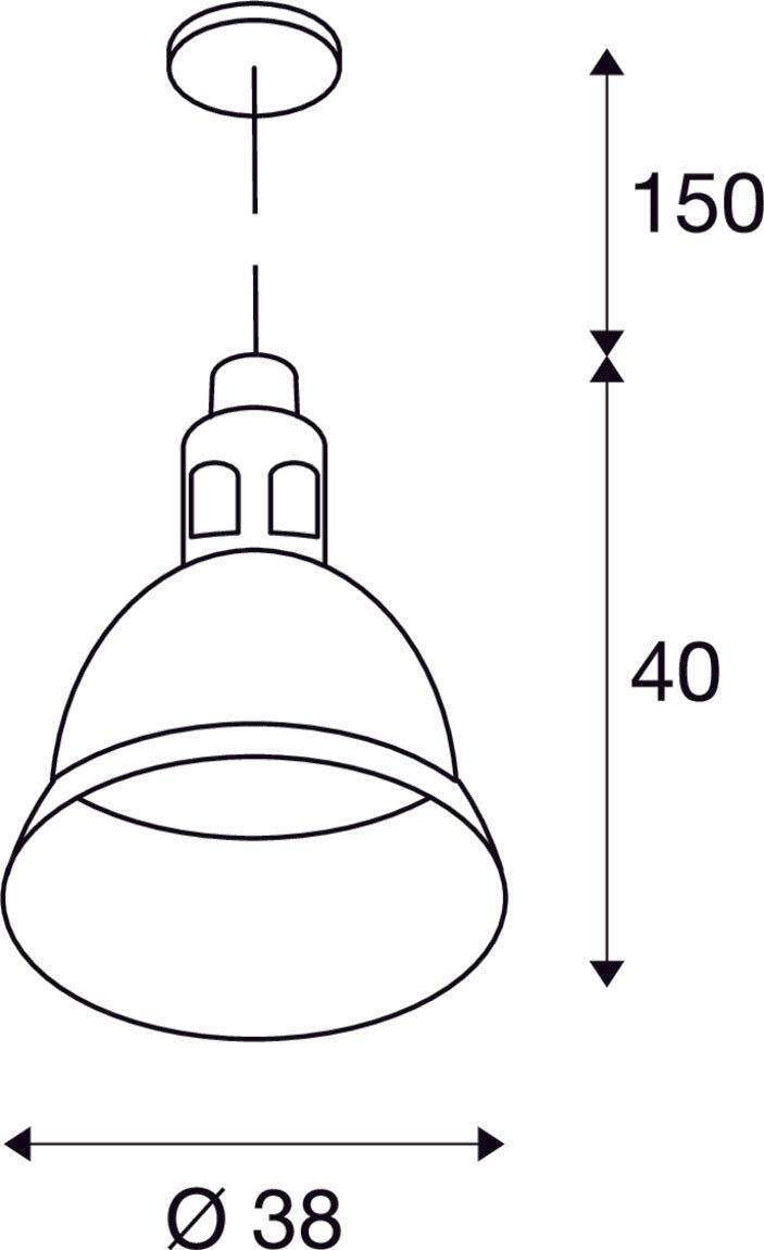 PARA 380, pendant, A60, black, max. 160W