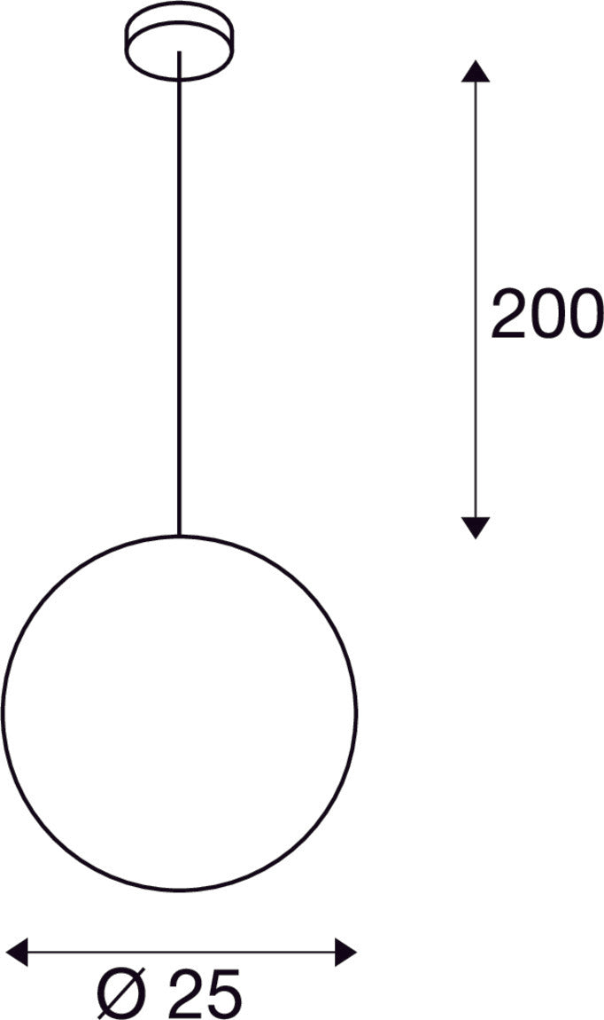 ROTOBALL 25, pendant, TC-(D,H,T,Q)SE, silver-grey/white, Ø 25 cm, max. 24W