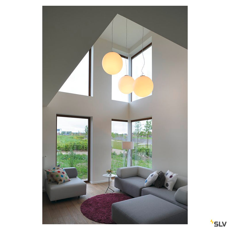 ROTOBALL 50, pendant, TC-TSE, silver-grey/white, Ø 50 cm, max. 24W