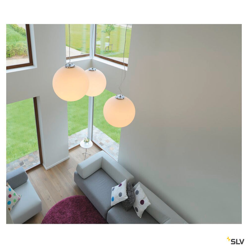 ROTOBALL 50, pendant, TC-TSE, silver-grey/white, Ø 50 cm, max. 24W