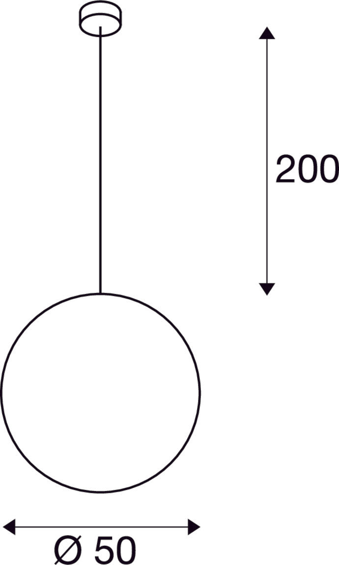 ROTOBALL 50, pendant, TC-TSE, silver-grey/white, Ø 50 cm, max. 24W