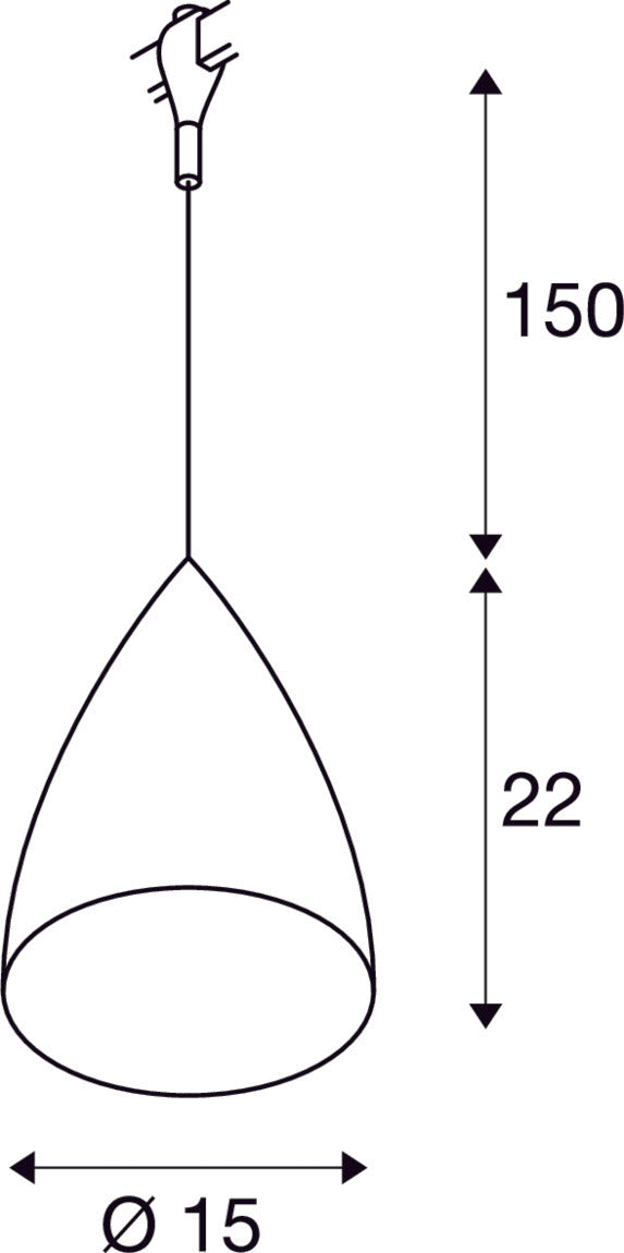 TONGA 4, pendant for 240V track EASYTEC II, C35, silver-grey, white ceramic, max. 60W