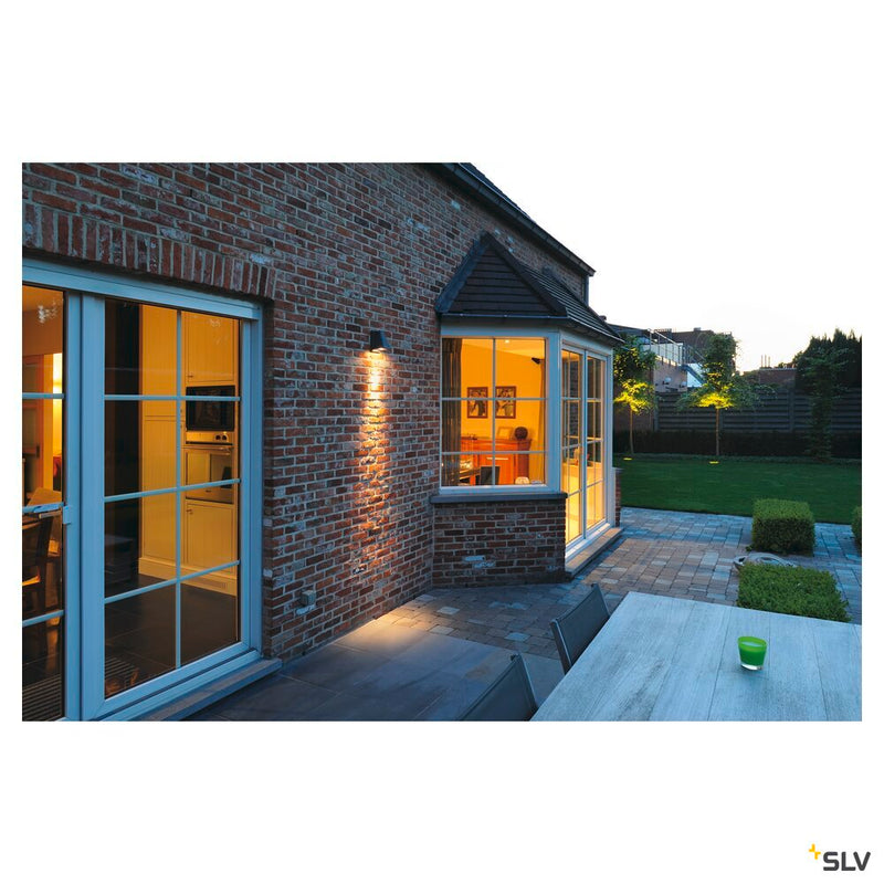 WALLYX, outdoor wall light, QPAR51, IP44, anthracite, max. 50W