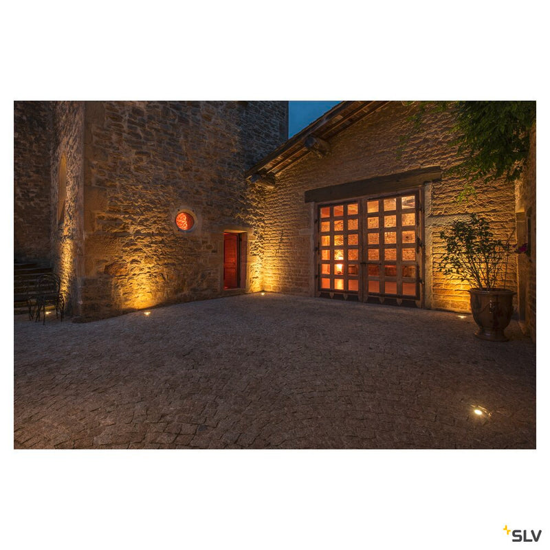 ROCCI 125, outdoor inground fitting, LED, 3000K, IP67, round, stainless steel 316, max. 6W