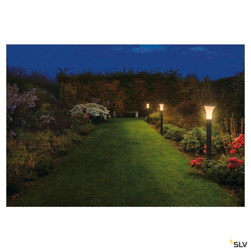 ALPA CONE 100, outdoor bollard light, TC-(D,H,T,Q)SE, IP55, anthracite, Ø/H 7.3/108 cm, max. 24W