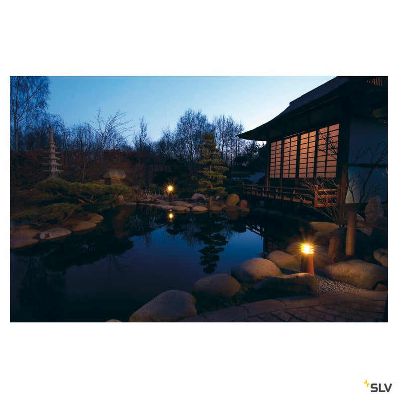 RUSTY 40, outdoor floor stand, TC-DSE, IP55, round, rusted steel, Ø/H 19/40 cm, max. 11W