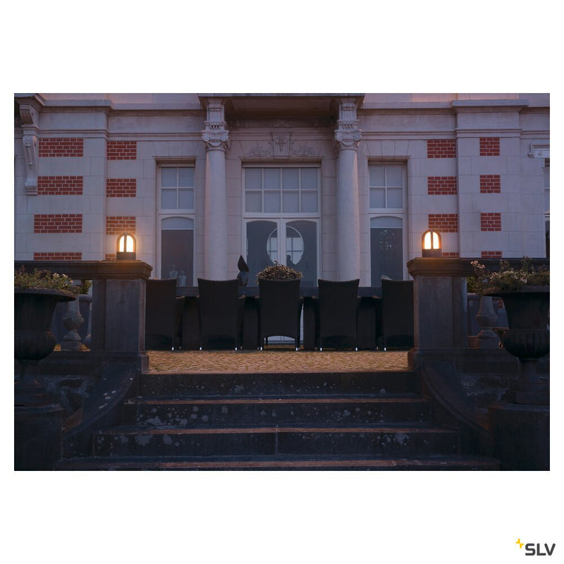 RUSTY CONE, outdoor floor stand, C35, round, rusted steel, Ø/H 15/24 cm, max. 40W, IP54