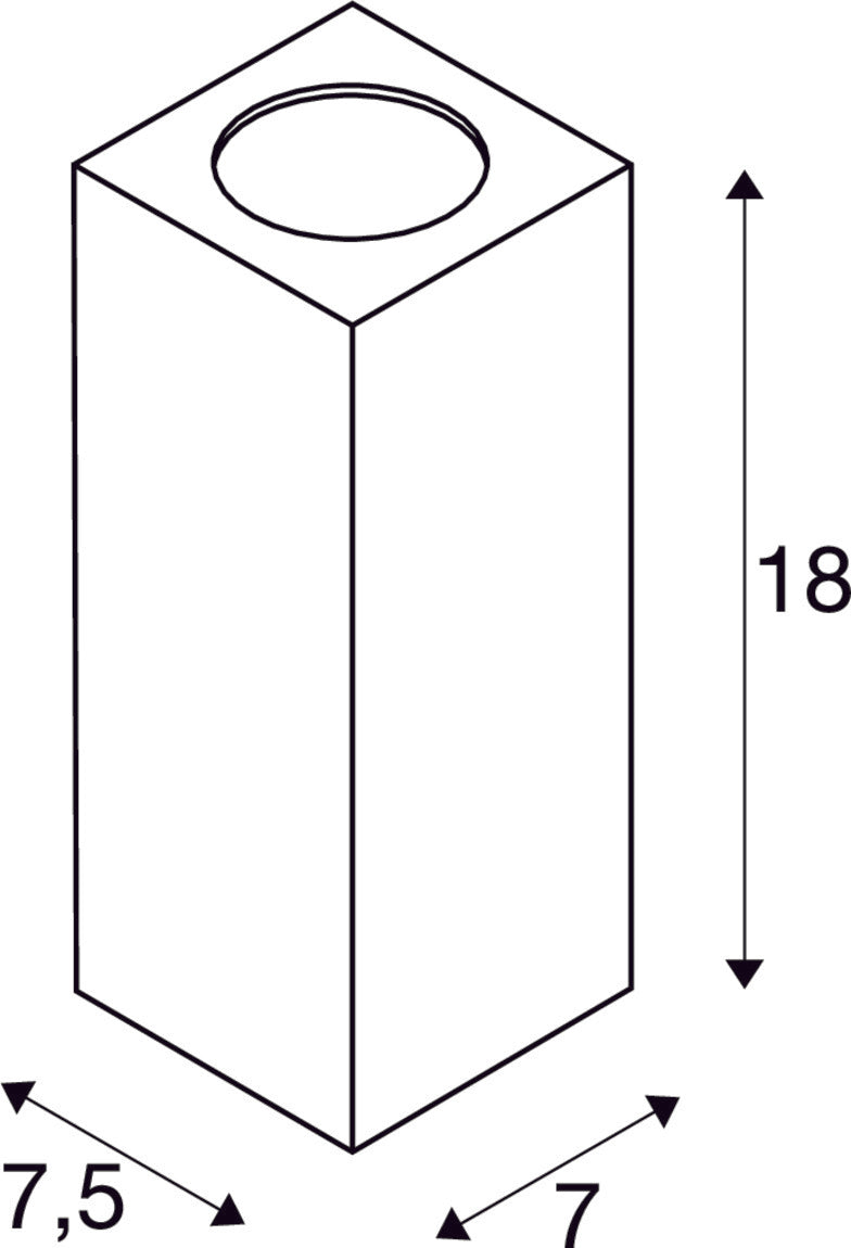 THEO WALL, outdoor wall light, QPAR51, square, silver-grey, max. 35W