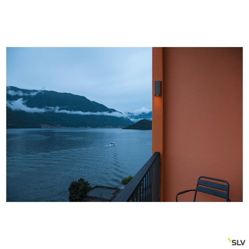 THEO WALL, outdoor wall light, QPAR51, square, anthracite, max. 35W