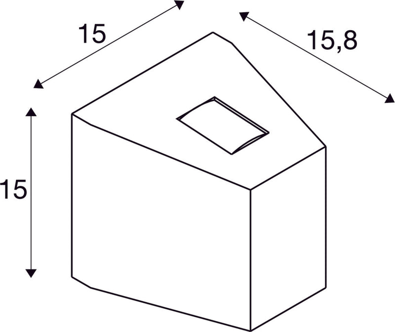 OUT BEAM, outdoor wall light, LED, 3000K, beam up/flood down, silver-grey, IP44