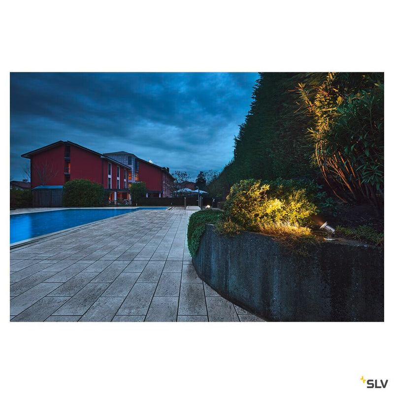 NAUTILUS, outdoor floodlight, QPAR51, stainless steel, max. 35W, incl. 1.5m cable