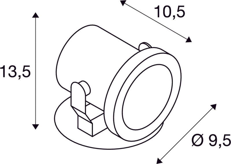 NAUTILUS, outdoor floodlight, QPAR51, stainless steel, max. 35W, incl. 1.5m cable