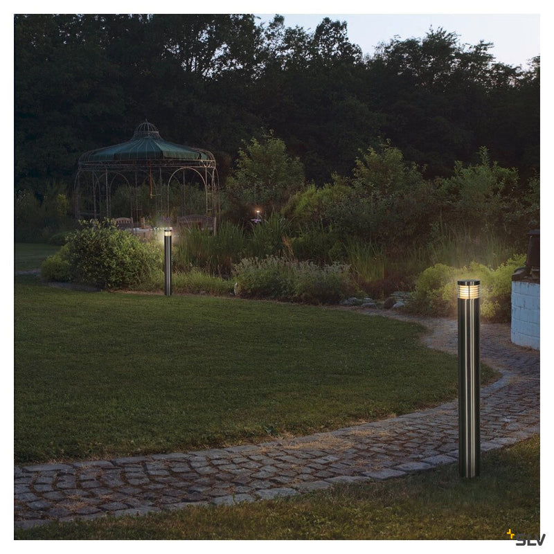 VAP SLIM 60, outdoor floor stand, TC-TSE, IP44, brushed stainless steel, Ø/H 10/60 cm, max. 20W