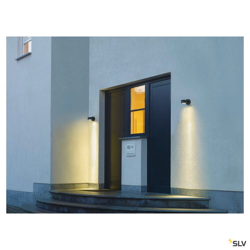 SITRA, outdoor wall light, single-headed, TCR-TSE, IP44, anthracite, max. 9W