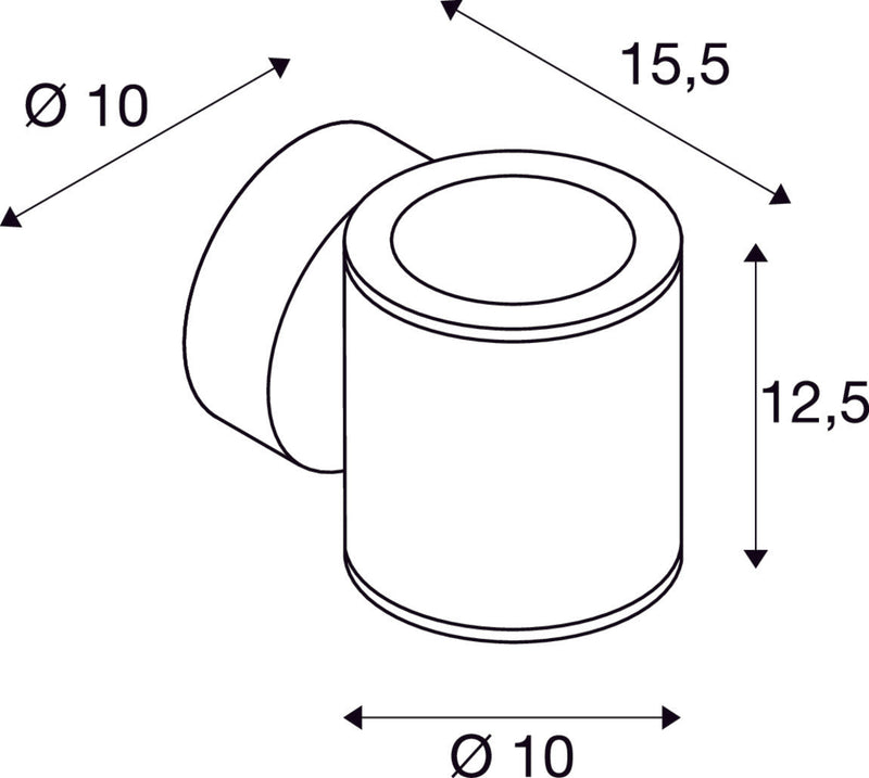 SITRA, outdoor wall light, double-headed, TCR-TSE, IP44, up/down, anthracite, max. 18W