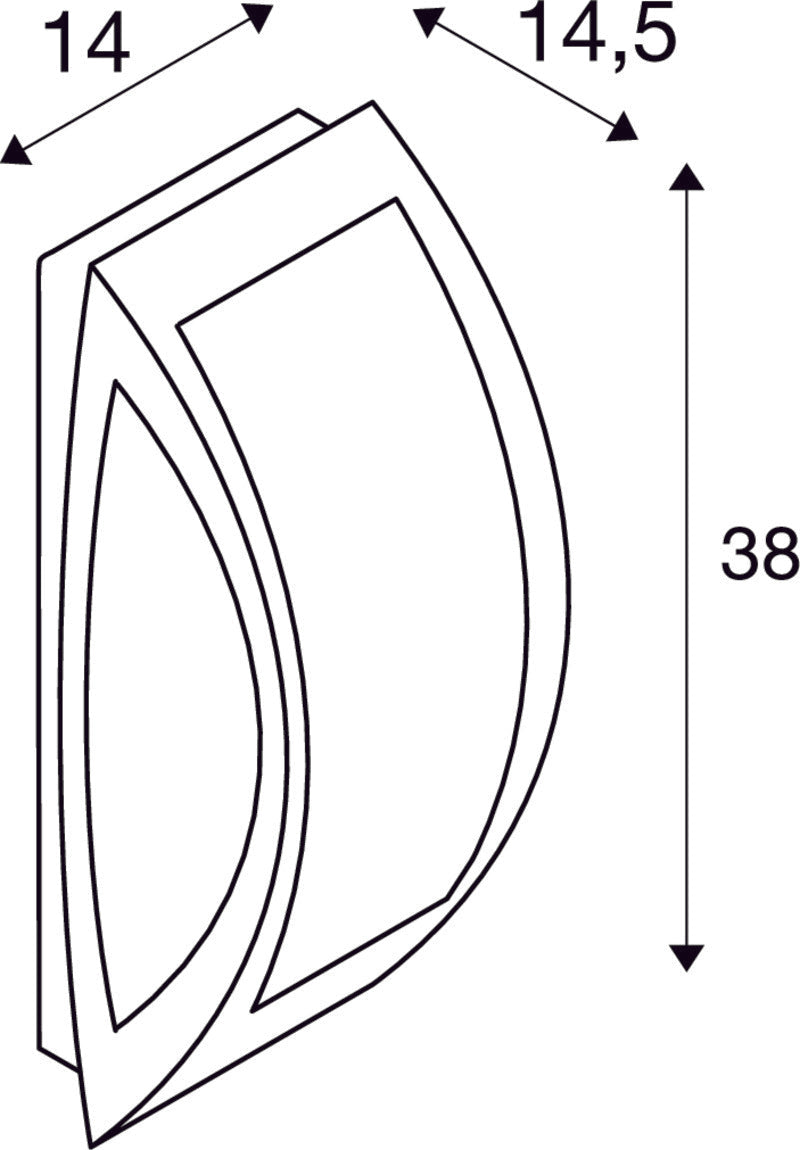 MERIDIAN 2, outdoor wall and ceiling light, TC-(D,H,T,Q)SE, IP54, anthracite, max. 25W