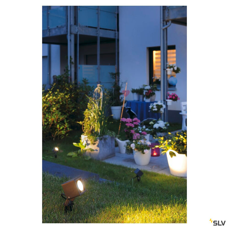 NAUTILUS, outdoor spike luminaire, LED, 3000K, IP65, square, anthracite, 9W