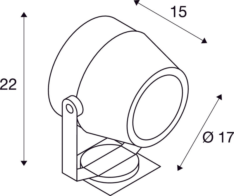FLAC BEAM, outdoor façade light, LED, 3000K, IP65, stone-grey, with Philips DLMi module 1800lm, 27W