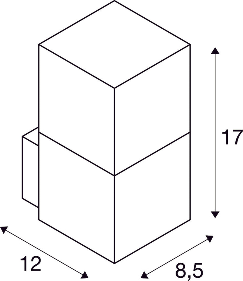 GRAFIT WL, outdoor wall light, TC-DSE, IP44, anthracite, energy-saving lamp, max. 11W