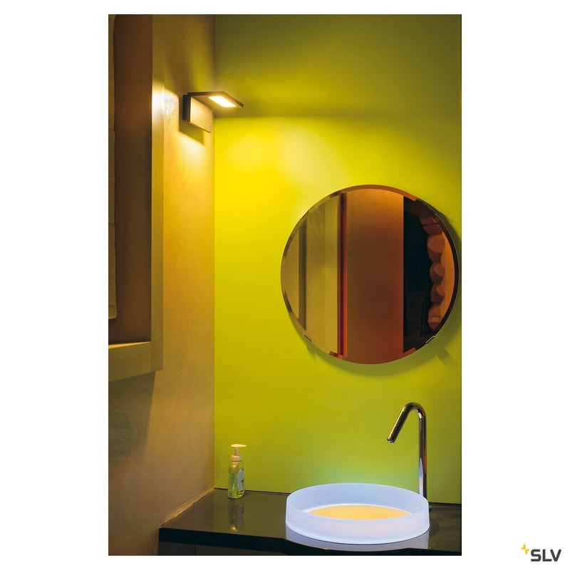 ANGOLUX WALL, outdoor wall light, LED, 3000K, IP44, anthracite, 36 SMD LED, max. 7.51W