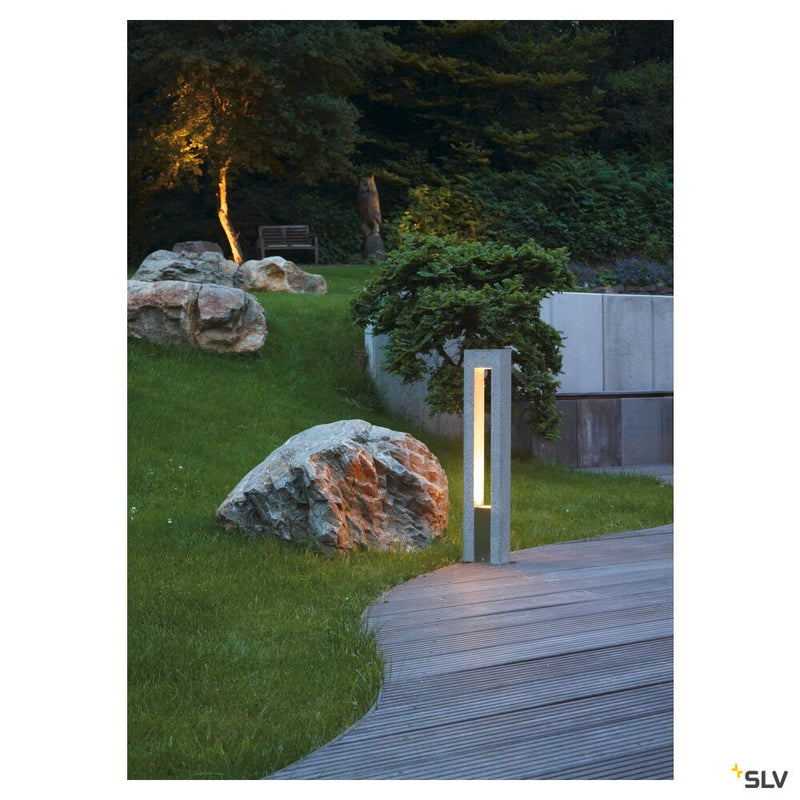 ARROCK ARC, outdoor floor stand, QPAR51, IP44, salt & pepper, granite, max. 35W