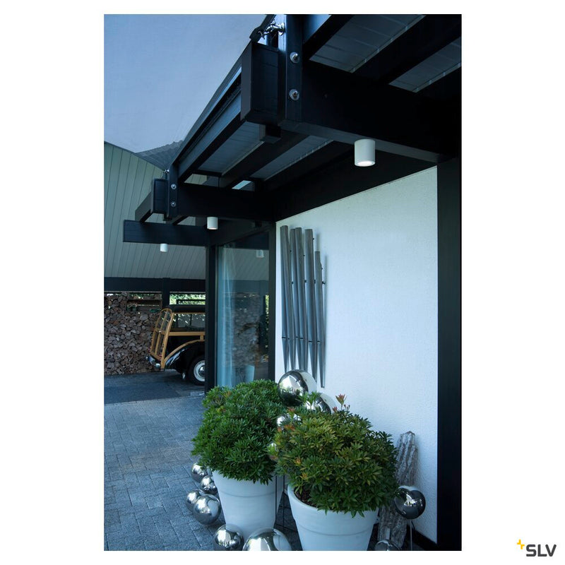 SITRA, outdoor ceiling light, TCR-TSE, IP44, round, white, max. 9W