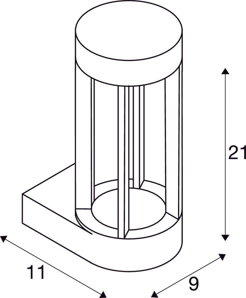 SLOTS WALL, outdoor wall light, LED, 3000K, anthracite, 6.3 W