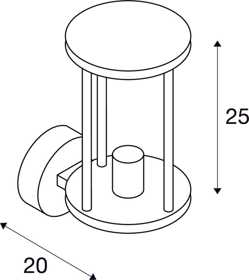 PHOTONIA, outdoor wall light, A60, IP55, round, anthracite, transparent glass, max. 60W