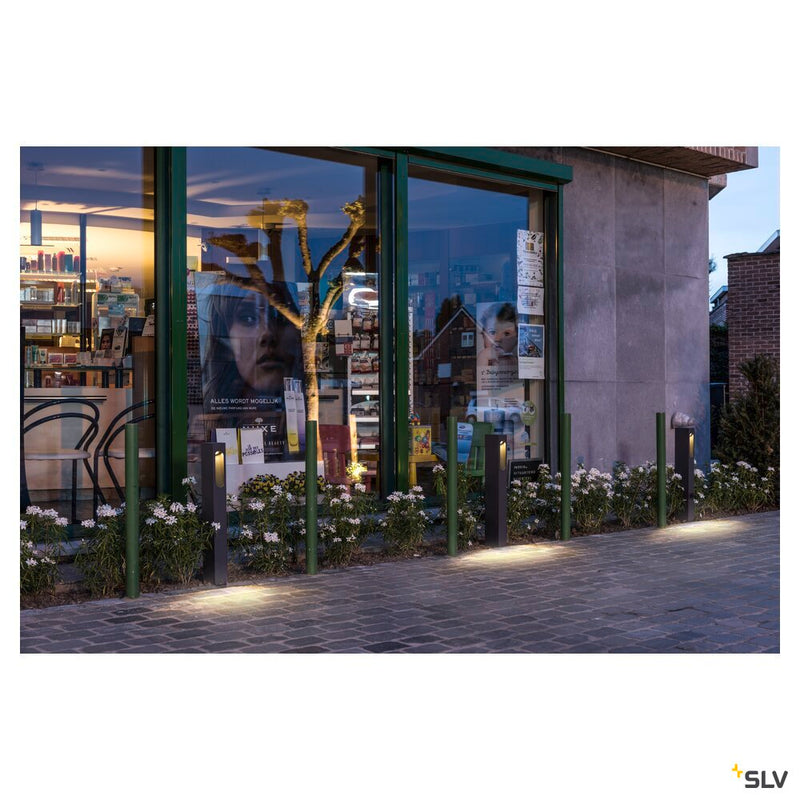 SLOTBOX 70, outdoor floor stand, LED, 3000K, IP44, square, anthracite, L/W/H 12/7/70, 4W