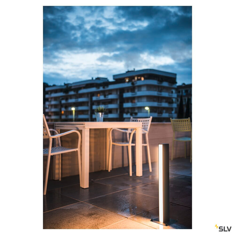 H-POL, pathway and floor stand, single-headed, LED, 3000K, anthracite, L/W/H 16.5/16.5/66 cm