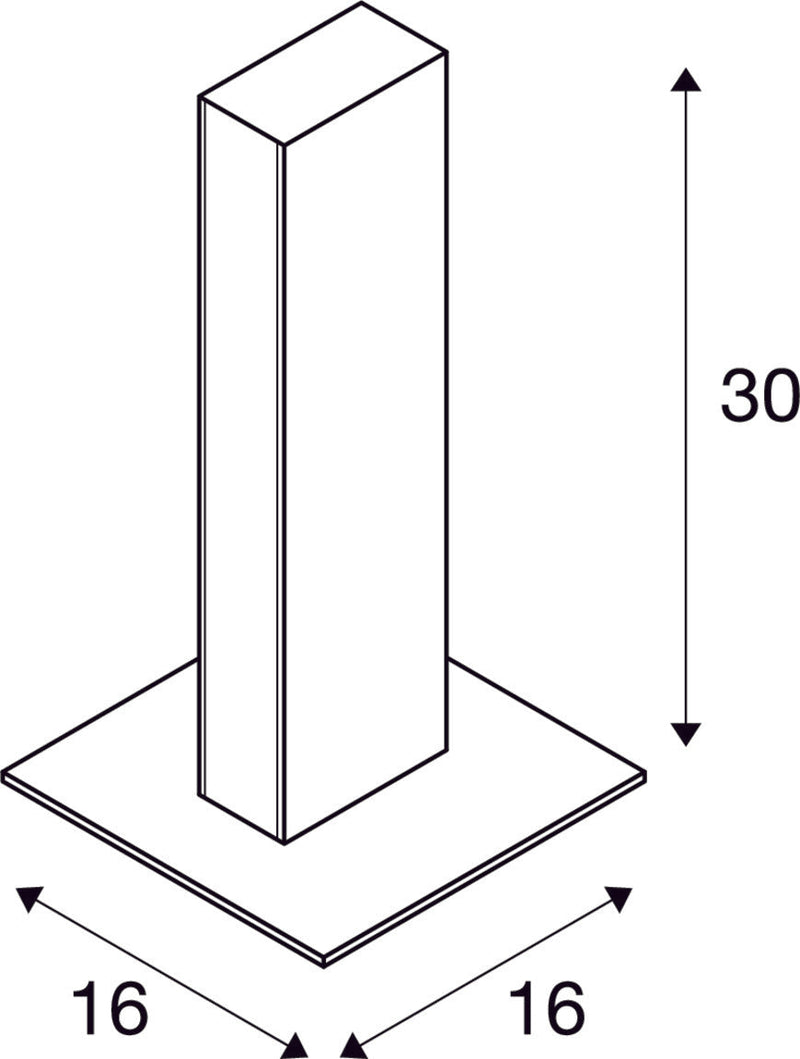 H-POL, pathway and floor stand, double-headed, LED, 3000K, anthracite, L/W/H 16.5/16.5/36 cm
