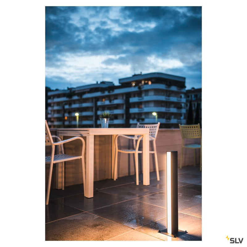 H-POL, pathway and floor stand, double-headed, LED, 3000K, anthracite, L/W/H 16.5/16.5/66 cm