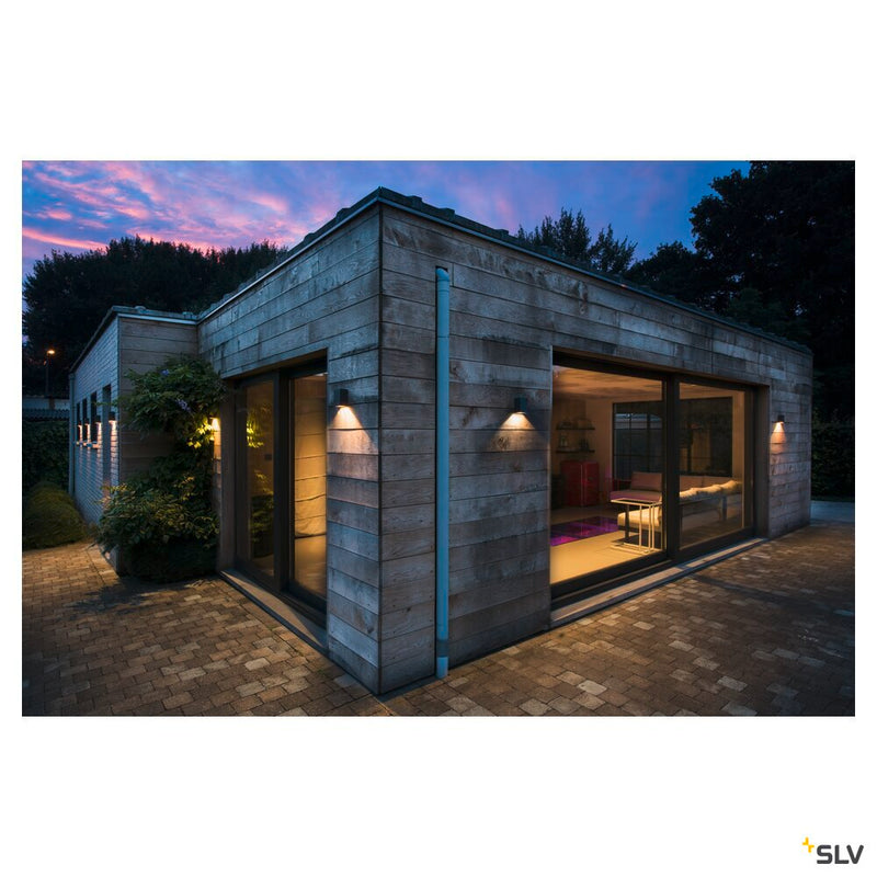 QUAD 1 XL, wall light, LED, 3000K, IP44, square, anthracite, 3.2W